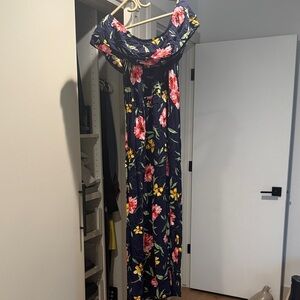 Floral Off-Shoulder Maxi Dress